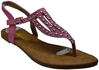 DollyMix Veta-66 Womens Flat Sandal Pink Size 8