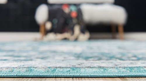 Unique Loom Sofia Collection Turquoise 5 x 8 Area Rug (5' x 8')