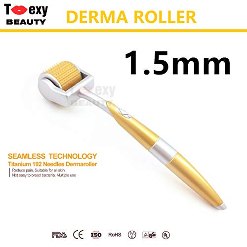Toexy Beauty 192-Pin Titanium Facial Body Skin Care Massage Roller Beauty Tool (1.5-for stretch marks,scars)