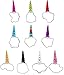 MarJunSep 10 Pcs Unicorn Horn Headbands for Kids & Toddlers Party Decoration or Halloween Cosplay Costume