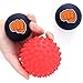 WOD Nation Massage Ball Set - 2 Solid Rubber Lacrosse Balls and 1 Trigger Point Deep Tissue Spiky Ball - Perfect for Self Myofascial Release - Includes a Convenient Travel Bag (Red & Black)