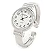 New Silver SL Geneva Metal Band Slim Case Women's Bangle Cuff Watch