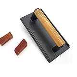 Ejoyway Cast Iron Bacon Press With Wooden Handle, Heavy-Weight Barbecue Hamburger Steak Weights, Grill Sausage & Meat Press,Professional Kitchen Tool (Rhomb