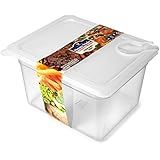 EVERIE Sous Vide Container 12 Quart EVC-12 with Collapsible Hinge Lid for Anova Cookers (Corner Mount)
