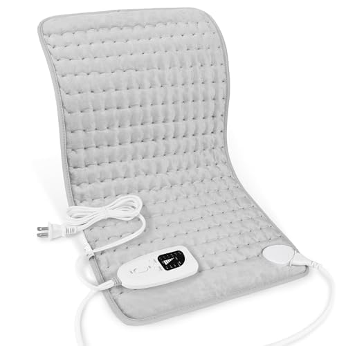 Photo 1 of **Missing the plug** Heating Pad,Electric Heating Pads for Back,Neck,Abdomen,Moist Heating Pad for Shoulder,Knee,Arms,Legs,Dry/Moist Heat & Auto Shut Off,Christmas Gifts for Men and Women,Light Gray,24x12