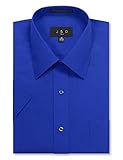 JD Apparel Men's Regular Fit Short-Sleeve Dress Shirts