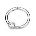 Pierced Owl 16GA CZ Crystal Centered Stainless Steel Septum Nostril Lip Cartilage Hinged Segment Ring (5/16