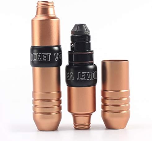 Newest! Rocket V3 Pen Rotary Permanent Makeup Japanese Motor Tattoo Machine Pen Professional Tattooing Makeup Equipment wholesal (Gold)
