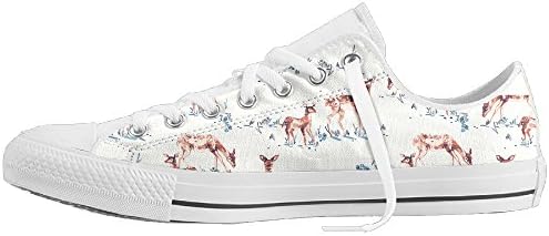 Deer Low-Cut Canvas Shoes Unisex Sneaker-All Season Casual Trainers For Men And Women ColourName Sizekey