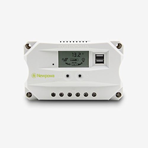 Newpowa 30A Solar Charger Controller Solar Panel Battery Intelligent Regulator with USB Port Display 12V/24V (30A)