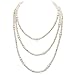 14K Yellow Gold Multi-Size High Luster White Freshwater Cultured Pearl Endless Rope Necklace, 64