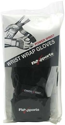 Flexsports International 320101 Power Wrist Sports Gloves - Black & White, Small