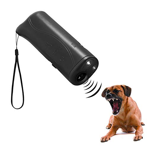 MEIREN Anti Barking Device Ultrasonic Dog Trainer Infrared Dog Deterrent & Bark Stopper (Gray)
