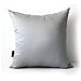 AMAZLINEN(TM) Decorative Glitzy Sequin & Comfy Satin Solid Throw Pillow Covers 18 Inch Square Pillow Case, Hidden Zipper Design, 1 Cover Pack Only(Silver)