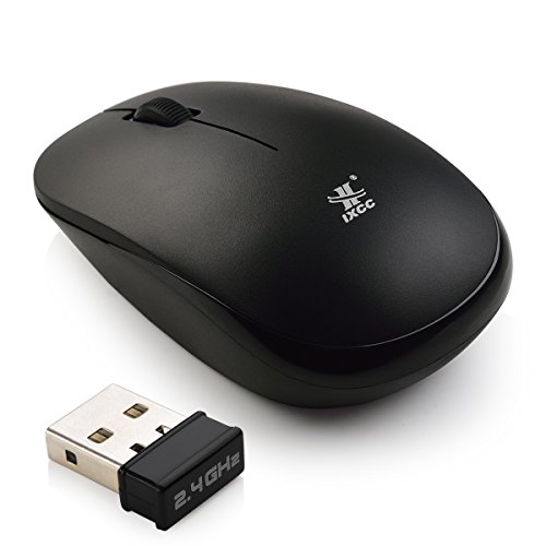 iXCC 2.4GHz Wireless Mouse with Long Lifespan Buttons and Nano USB Receiver for PC, Mac, Netbook, Laptop or More - Black