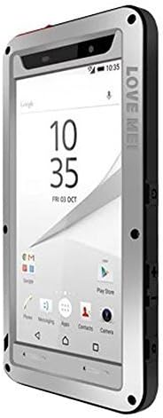 One Armor Love MEI Heave-Duty Case for Sony Xperia Z5 (5.5 inch), Waterproof Shockproof Dustproof Aluminum Metal with Gorilla Glass Cover Silver