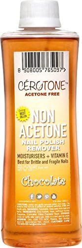 CEROTONE CHOCOLATE Perfumed "NON ACETONE" Nail Polish Remover (ACETONE FREE best for Fragile / Brittle Nails) Moisturisers + Vitamin E (200ml)