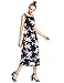 MakeMeChic Women's Sleeveless Casual Swing Beach Summer Long Tank Dress Navy-Floral L