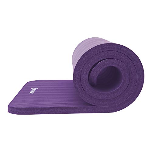 Incline Fit Exercise Mat Ananda 1" Extra Thick Exercise Mat with Strap - Non Slip Workout Mat for Yoga, Pilates, Stretching, Meditation, Floor & Fitness Exercises - Thumbnail 3