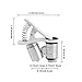 Edoking 60X Zoom Clip-On Type Cellphone Microscope Magnifier with LED/UV Lights for Universal Smartphones iPhone Samsung HTC BlackBerry Nokia Sony and Tablets (Silver)