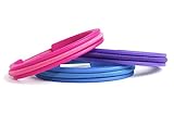 My Hair Tie Bracelet - Teens Multi-Color, Set of 3 in Purple, Pink, and Blue - BPA Free - For Wrists Sized Between 5.75