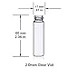 Secret for Longevity 6-Pack of 3 inches / 2 Dram / 1/4 oz / .25 oz Clear Glass Dropper Screw Cap Vial Containers 7.5mL