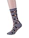 6 Pairs Womens Crew Socks Cotton Socks Fun Novelty Socks Casual Socks Pattern Stripe Polka Dot Owl