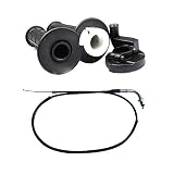 CISNO Twist Throttle Handle Grip + Cable for Dirt Bike Quad ATV Pit 50cc 125cc 150 250