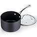 Cooks Standard 3-Quart Hard Anodized Nonstick Saucepan with Lid, Black,NC-00342