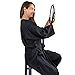 Salon Supply Co Large Hand Mirror With Handle - 11.8” x 10.86” - Perfect for Hair Salons and Barber Shops, Cosmetologists and Home Use