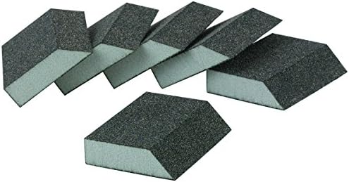 Pack of 6 Coarse Grade Aluminum Oxide Sanding Sponges with Beveled Edge