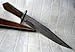 RG-186 Handmade Damascus Steel 15.00 Inches Bowie Knife - Beautiful Rose Wood Handle with Damascus Steel Guard