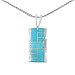 Turquoise Necklace 925 Sterling Silver & Genuine Turquoise Pendant 20