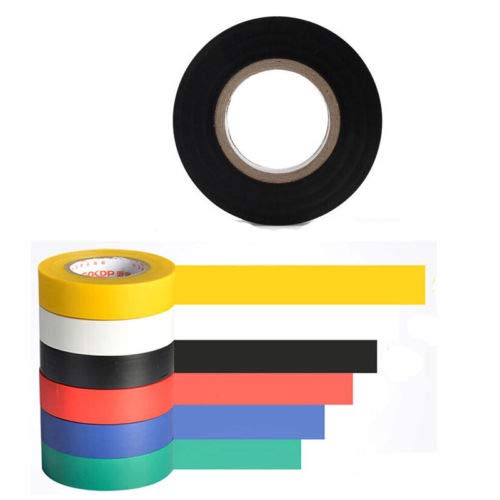Electrical Tape, 6 Pack PVC Insulating Tape Coloured Adhesive Tape Waterproof Tape Roll, 32 Feet 0.63 inch Assorted Colours
