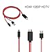 Amtake MHL Micro USB to HDMI 1080P HDTV Cable Adapter,6.5 feet