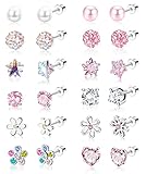 SAILIMUE 12 Pairs Hypoallergenic Screw Back