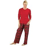 Collections Etc Women's Cozy Country Plaid Flannel Pajamas