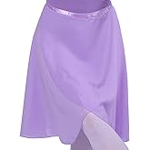WOOSUN Women Chiffon Ballet Wrap Skirt Adult Ladies Ballet Leotard Tutu Skirt Dance Skate Over Scarf 60cm Long Skirts