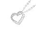 Spinningdaisy Always Love Crystal Open Heart Necklace