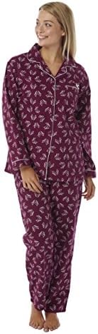 Ladies 100% Brushed Cotton Robin Print Winceyette Pyjamas. Sizes 8-10 10-12 14-16 18-20