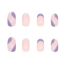 RikView French Tip Press on Nails Short Fake Nails
