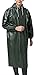 QZUnique Men's Women's Hooded PVC Soft Raincoat Outdoor Waterproof Workwear Fishing Jacket With Cuff