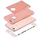 iPhone 8 Case, iPhone 7 Case, LONTECT 3-piece Shock Absorbing Hybrid Defender Armor High Impact Resist Case Cover for Apple iPhone 8 iPhone 7 - Rose Gold