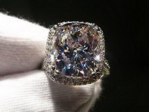 Lovely Ring - Solitaire 10Ct Diamonique CZ 14KT White Gold Filled Women Wedding Ring Size7
