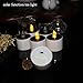LEMON HOUR Set of 6 Romantic Solar Energy LED Light Candle Lamp Nightlight for Home Decor (Yellow Flickering)