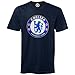 Chelsea Football Club Official Soccer Gift Mens Crest T-Shirt Navy Medium