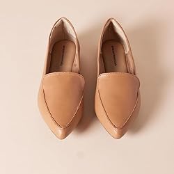Amazon Essentials Women's Loafer Flat, Camel Faux