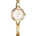 Women's SL711SWA Luxury Floating Crystal Quartz Gold-Tone and Silver Bracelet Watch with Delicate Box