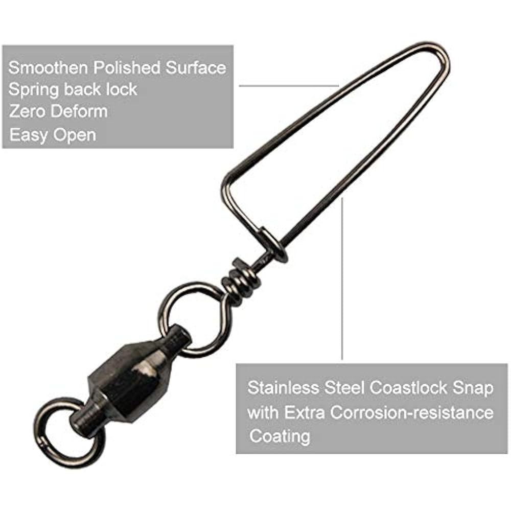 Ball Bearing Fishing Swivel Stainless Steel High Strength With