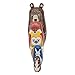 EchoDone 5 pcs Aminal Nesting Dolls Bear Wooden Matryoshka Dolls for Kids Handmade Cute Cartoon Animals Pattern Russian Nesting Doll Toy Children's Day Gift